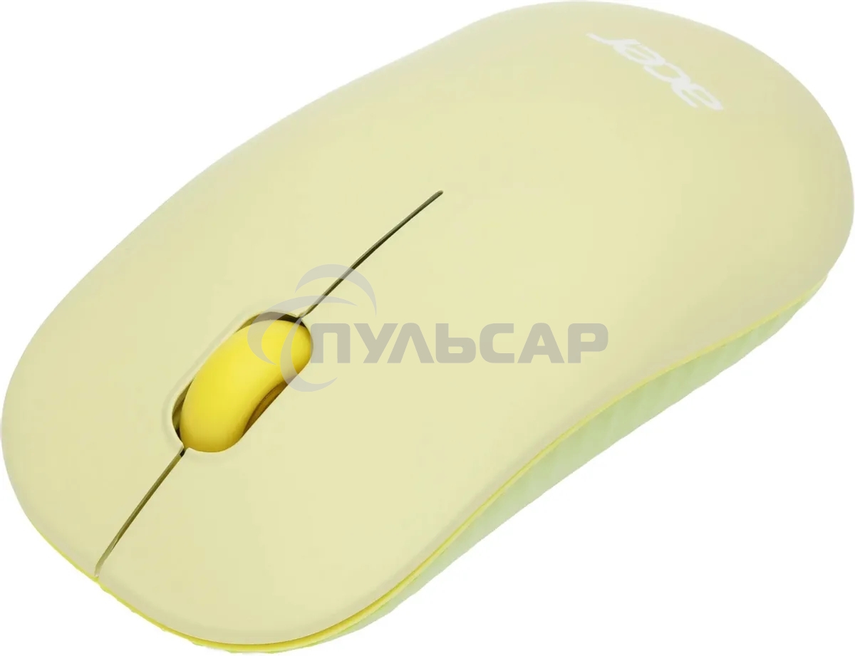Мышь беспроводная Acer OMR205 зеленый/желтый, 1200 dpi, радиоканал, USB, кнопки - 3
