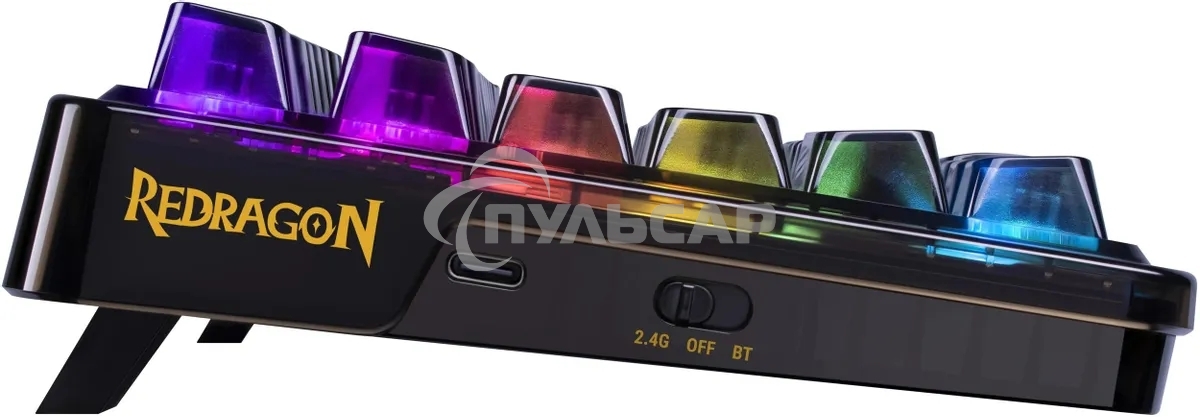 Клавиатура беспроводная Redragon Elf Pro, USB, Bluetooth/Радиоканал, черный