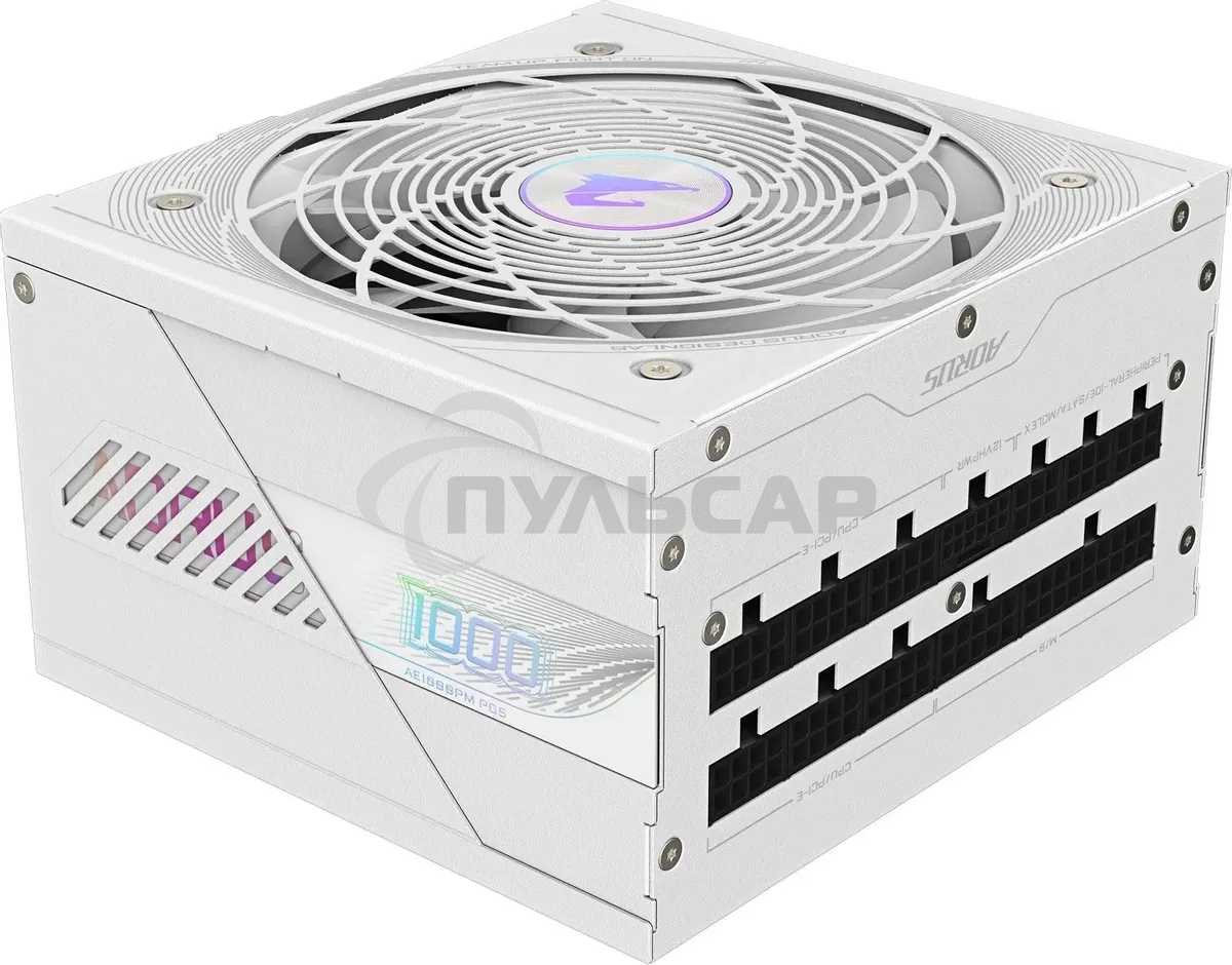 Блок питания Gigabyte ATX 1000W GP-AE1000PM PG5 ICE Gen.5 80 PLUS platinum (20+4pin) APFC 120мм fan 16xSATA Cab Manag RTL