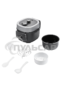 Мультиварка Redmond MP-112 серый, 3 л, 890 Вт, управление - кнопки, поворотный механизм, программ - 20