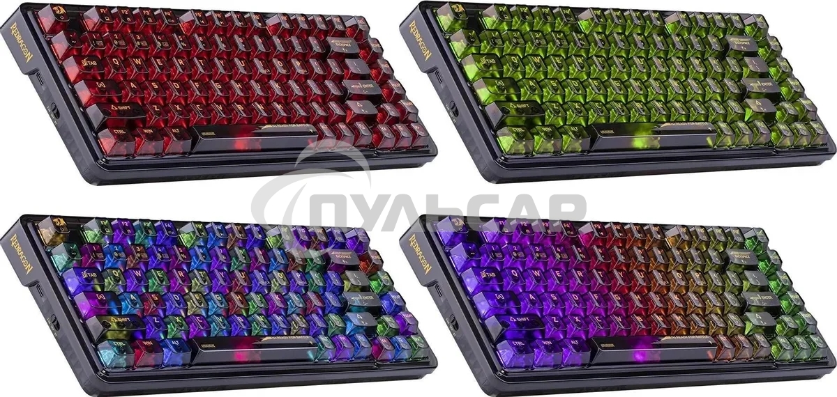 Клавиатура беспроводная Redragon Elf Pro, USB, Bluetooth/Радиоканал, черный