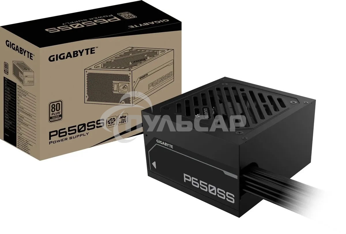 Блок питания Gigabyte ATX 650W GP-P650SS 80 PLUS silver (20+4pin) APFC 120мм fan 5xSATA RTL