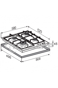 Газовая варочная панель Zigmund & Shtain M 26.6 I независимая, бежевый