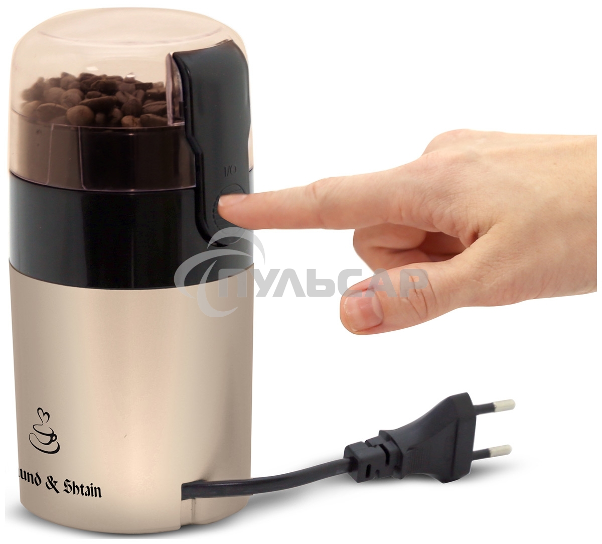 Кофемолка Zigmund & Shtain ZCG-08 150 Вт, 40 г, коричневый