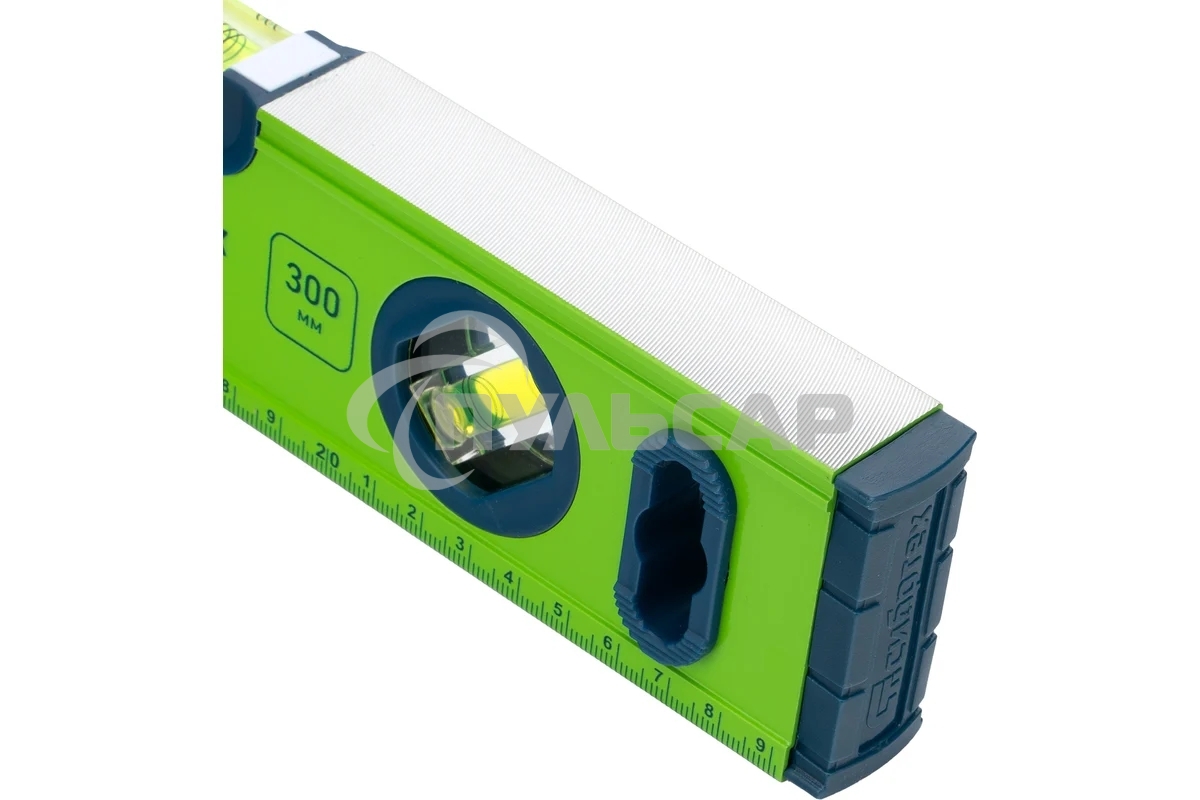 Уровень алюминиевый СИБРТЕХ УСМ-0,5-300, фрезерованный, 3 глазка, магнитный, 300 мм 34111