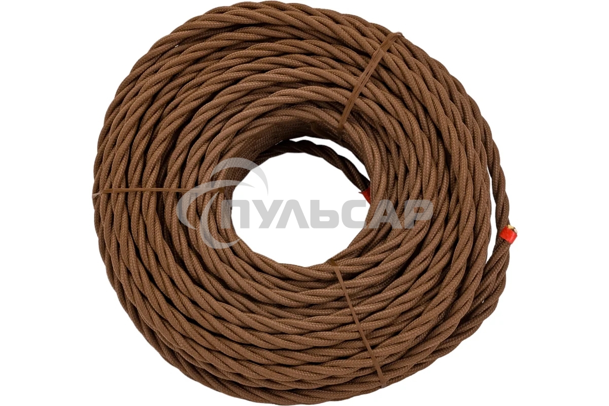 Провод ретро Bironi B1-435-72-50 3х2.5 матовый коричневый (уп. 50 м)