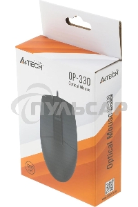 Мышь проводная A4Tech OP-330 черный, 1200 dpi, USB, кнопки - 3