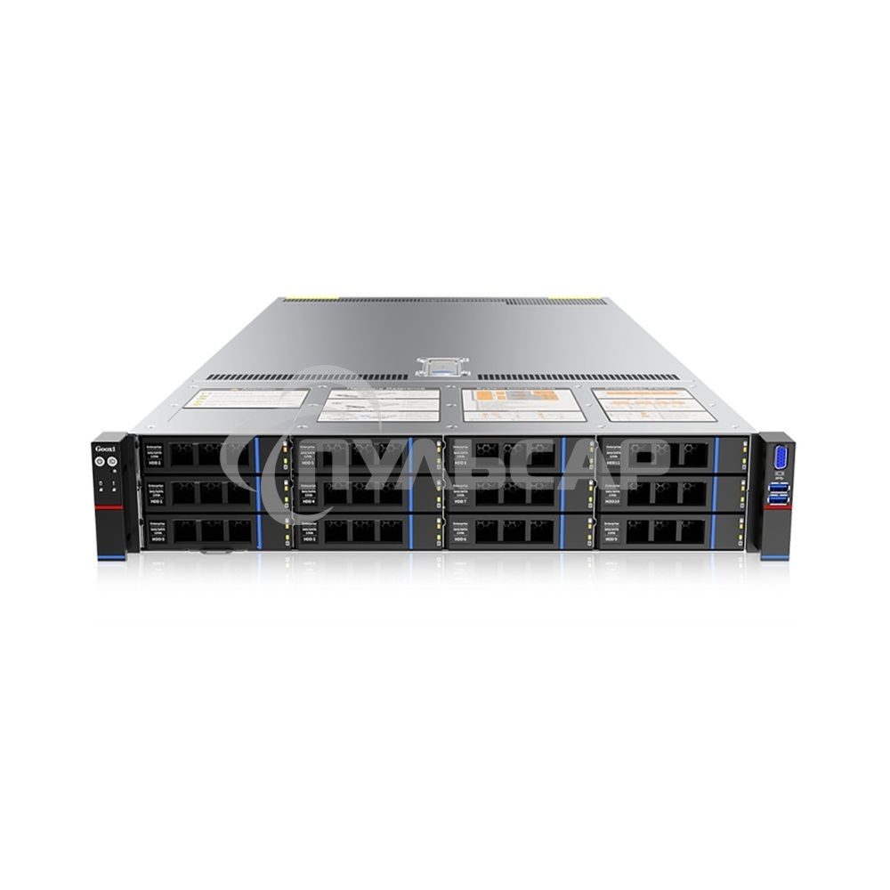 Платформа системного блока Gooxi SL201-D12R-NV-G4 2U Direct-attached Backplane 12_2.5/3.5 SAS/SATA/NVMe Hard Drive Bay Eagle-stream Server Barebone + 800W CRPS modules + standard rail kit