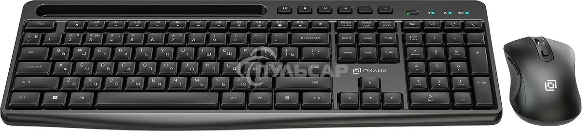 Комплект клавиатура + мышь Оклик S275W клав:черный мышь:черный USB беспроводная slim Multimedia (1993113)