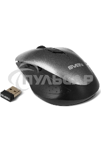 Мышь беспроводная SVEN RX-425W серый, 1600 dpi, радиоканал, USB, кнопки - 6