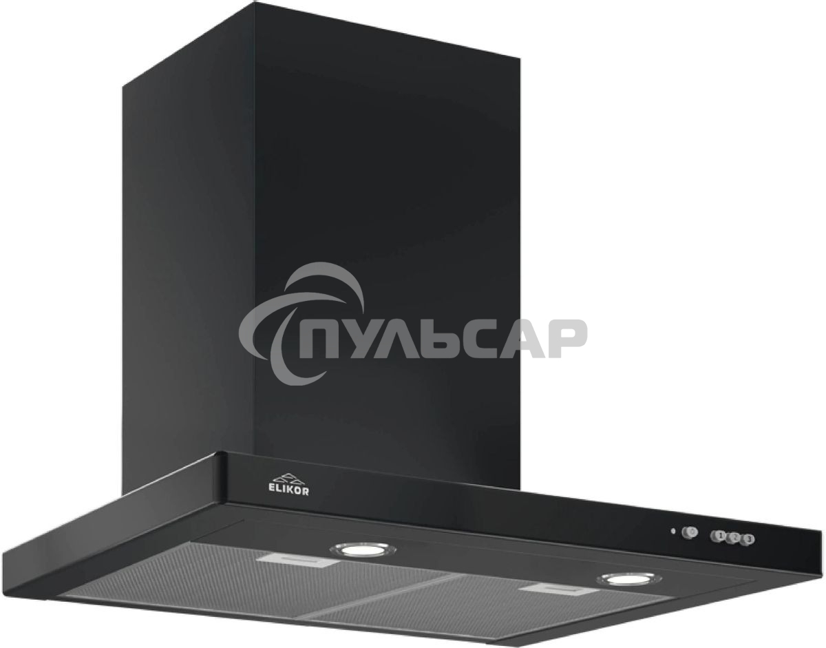 Вытяжка каминная Elikor Квадра 60П-650-К3Д черный, 60 см, 650 куб. м/ч, 56 дБ