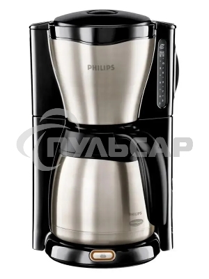 Кофеварка капельная Philips HD7546/20 серебристый/черный, исп. кофе - молотый, 1.2 л, 1000 Вт