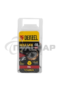 Коронка по металлу Denzel HSS, 40 мм, нитридтитановое покрытие