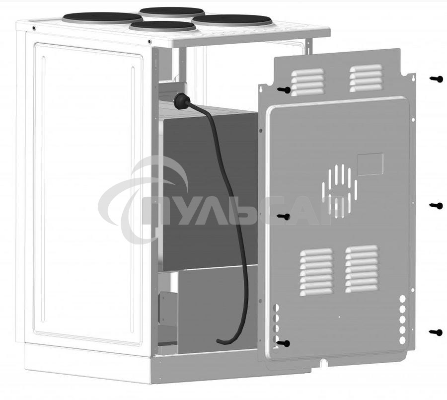 Плита газовая Лысьва ГП 400 МС -2у коричневый, конфорок 4 газовых, духовка 57 л, 50 см x 84 см x 60 см