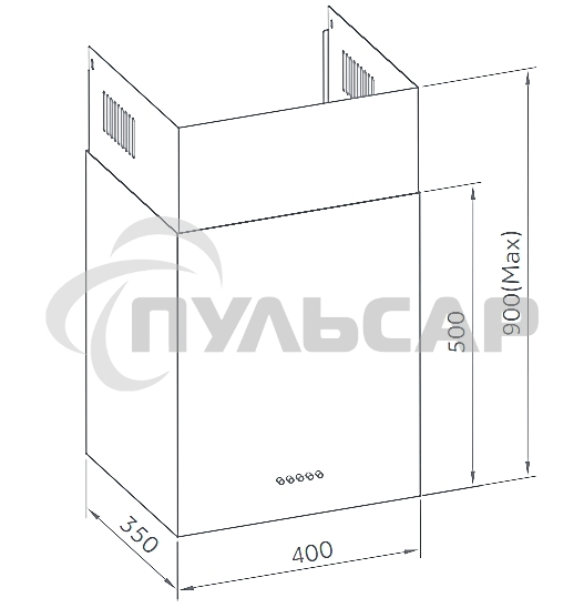 Вытяжка пристенная цилиндрическая Weissgauff Box 40 PB белый, 40 см, 900 куб. м/ч, 58 дБ