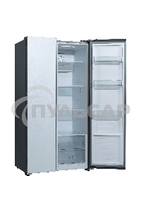 Холодильник Бирюса SBS 541 TWG текстурированное белое стекло двухкамерный 343/198 л морозилка слева, NoFrost, Side-by-side