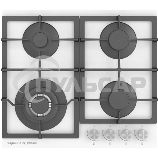 Газовая варочная панель Zigmund & Shtain M 26.6 W независимая, белый