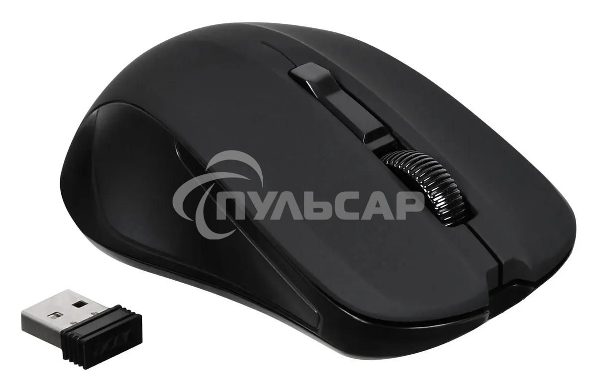 Мышь беспроводная Acer OMR010 черный, 1200 dpi, радиоканал, USB, кнопки - 3