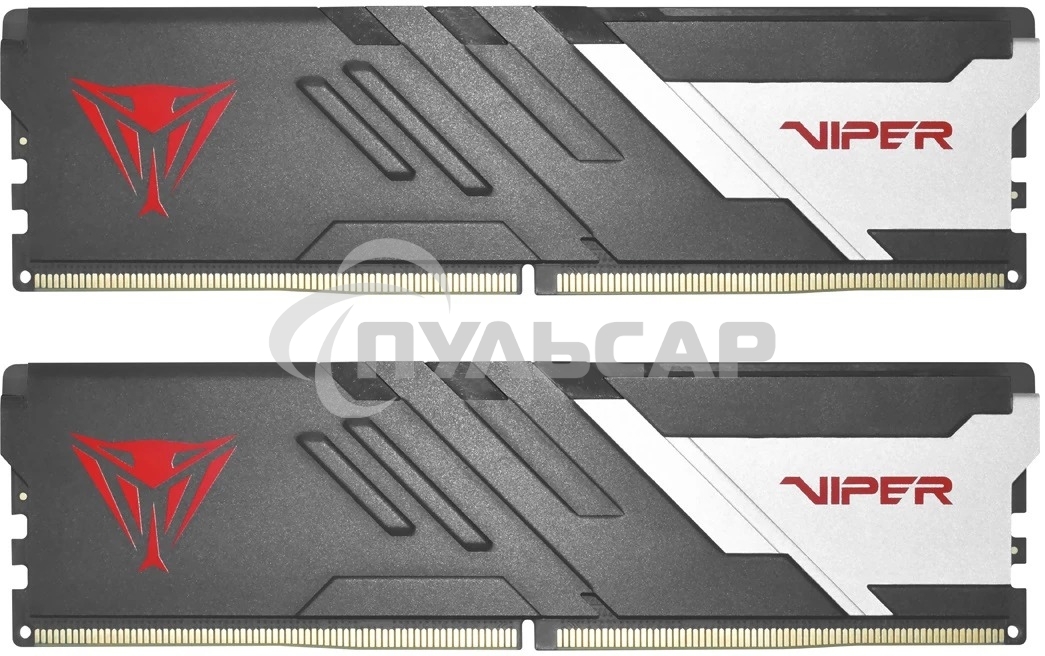 Оперативная память Patriot Memory Viper Venom, DDR5, 48Gb (2x24GB), 6000 MHz, CL30, DIMM, с радиатором, черный