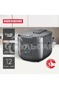 Мультиварка Redmond MC100S 860 Вт, 5 л, 12 программ, черный/ металлик