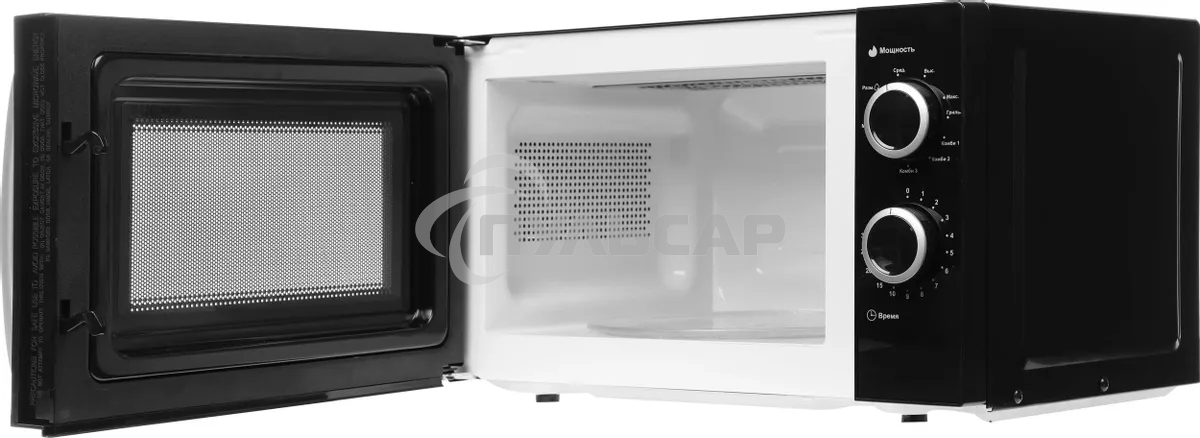 Микроволновая печь Galanz MOG-2009MB черный, 20 л, 700 Вт, переключатели - поворотный механизм