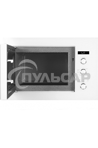 Микроволновая печь встраиваемая Weissgauff HMT-252 белый, 25 л, 900 Вт, переключатели - поворотный механизм/сенсор