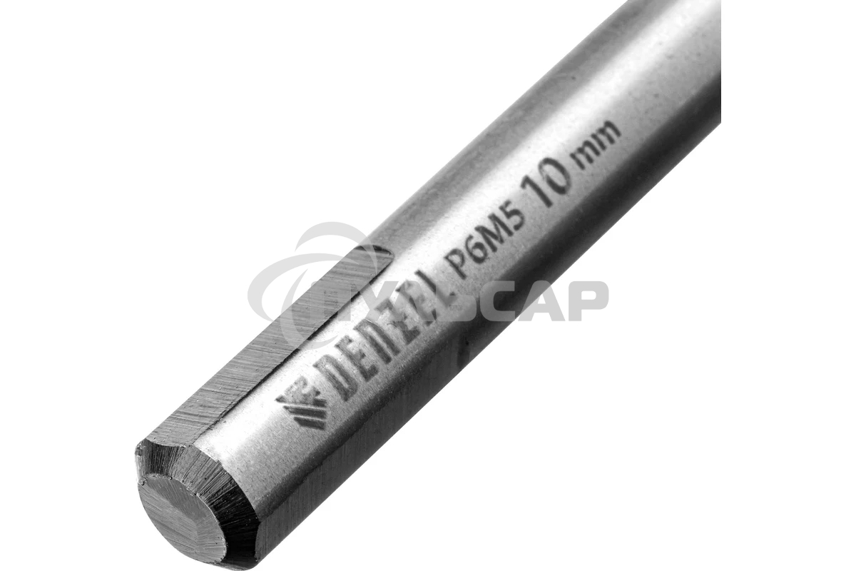 Сверло спиральное по металлу Denzel 10 x 133мм, Р6М5, Golden Tip, многогранная заточка