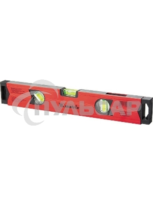 Уровень Matrix алюминиевый магнитный, 1200 мм, фрезерованный, 3 глазка, усиленный