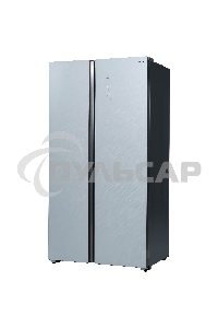 Холодильник Бирюса SBS 541 TWG текстурированное белое стекло двухкамерный 343/198 л морозилка слева, NoFrost, Side-by-side