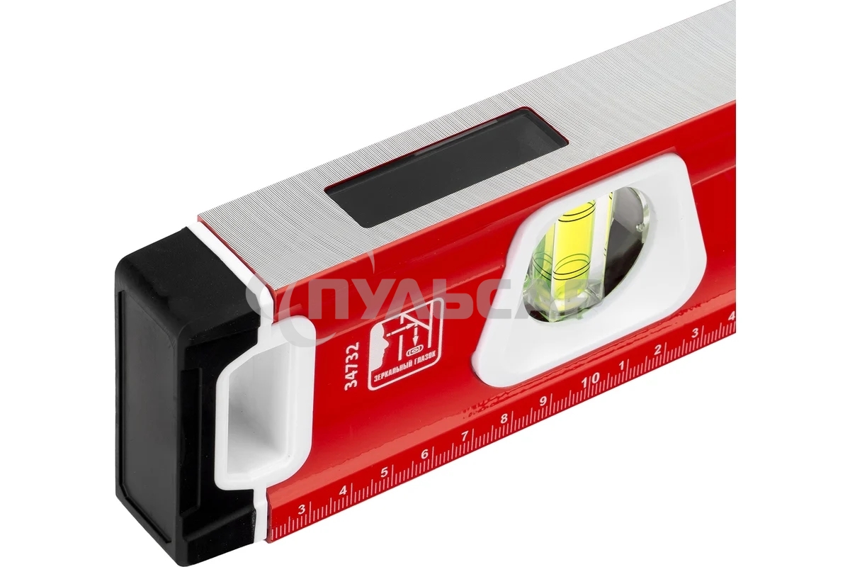 Уровень алюминиевый Matrix, магнит фрезерованный, 3 глазка 2 комп, рукоятки, 800 мм