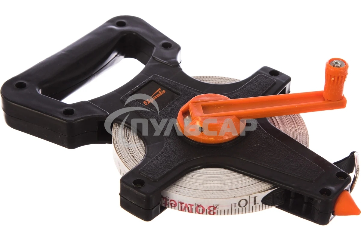 Рулетка SPARTA 314355 геодезическая 30 мх12.5мм лента пвх открытый корпус