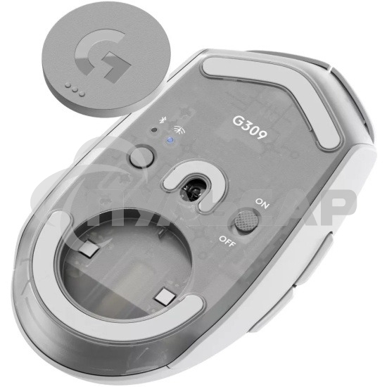 Мышь беспроводная Logitech G309 Lightspeed белый, 25600 dpi, радиоканал, Bluetooth, USB, кнопки - 6