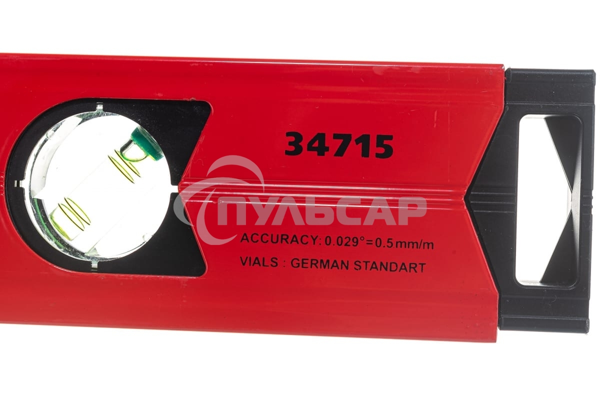 Уровень Matrix алюминиевый магнитный, 1500 мм, фрезерованный, 3 глазка, усиленный