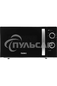 Микроволновая печь Galanz MOG-2009MB черный, 20 л, 700 Вт, переключатели - поворотный механизм