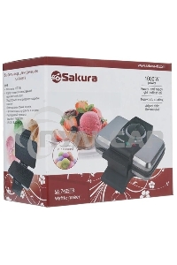 Вафельница SA-7405TR 1000Вт нерж 