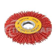 Щетка для УШМ Denzel 100 мм, плоская, нейлоновая щетина, посадка 22,2 мм