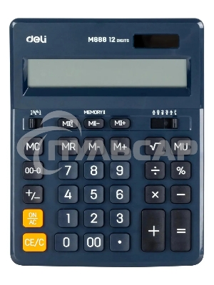 Калькулятор настольный Deli EM888F-blue синий 12-разр.