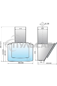 Вытяжка наклонная Elikor Кварц 90П-1000-Е4Д белый, 89 см, 1000 куб. м/ч, 59 дБ
