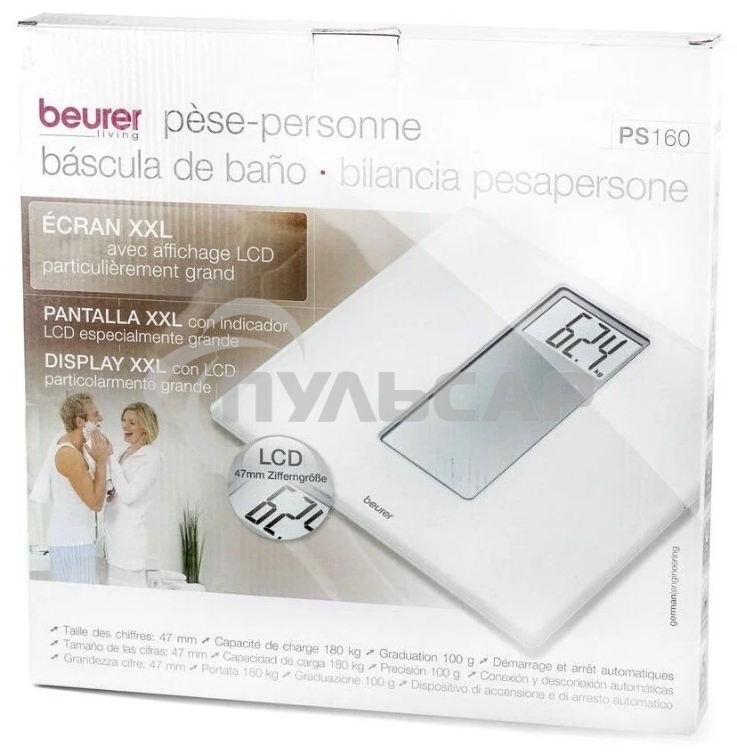 Весы напольные электронные Beurer PS160 макс.120кг белый