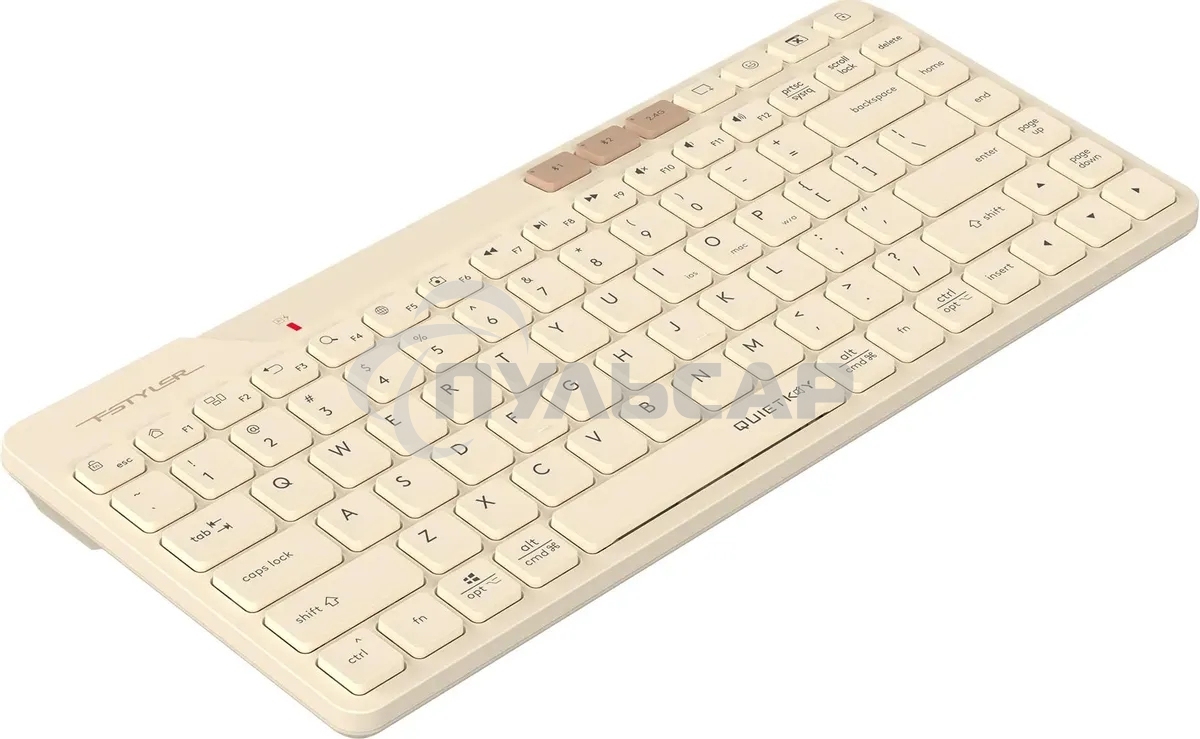 Клавиатура беспроводная A4Tech Fstyler FBK26C AS, USB, Bluetooth/Радиоканал, бежевый