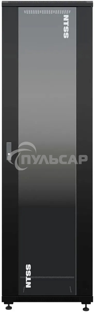 Шкаф коммутационный NTSS Премиум (NTSS-R42U6060GS-BL) напольный 42U 600x600мм пер.дв.стекл металл 900кг черный 510мм 86кг 1987мм IP20 сталь