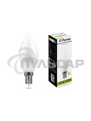 Лампа светодиодная Feron LB-770 11W 230V E14 4000K свеча