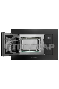 Встраиваемая микроволновая печь Kuppersberg HMW 621 B, объем 20 л, мощность 800 Вт, 5 уровней мощности, гриль, 8 автоматических программ, размораживание, кнопочное управление/утапливаемый поворотный переключатель, черный