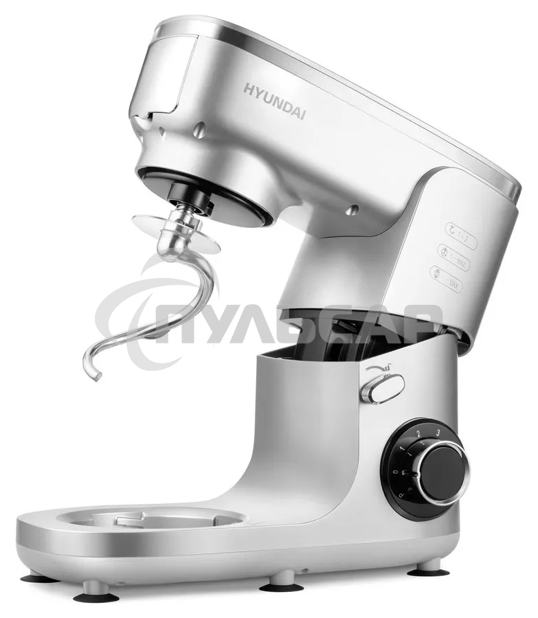 Кухонная машина Hyundai HYM-S7651 планетар.вращ. 1400Вт серебристый