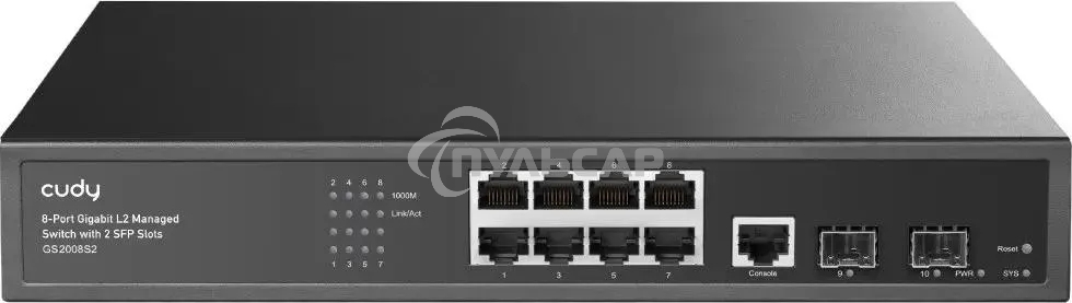 Коммутатор Cudy GS2008S2 (L2) 8x1Gbит/с 2SFP управляемый