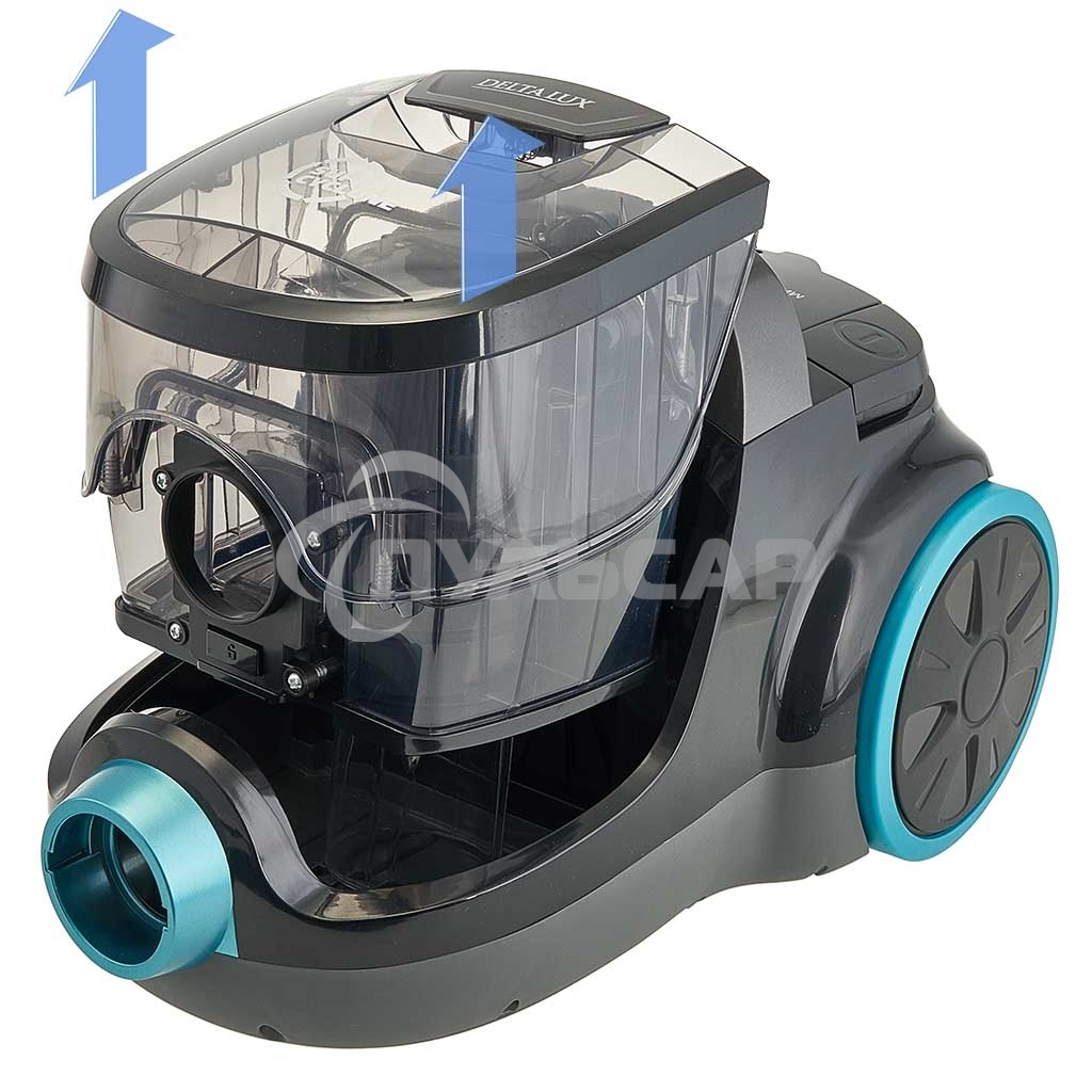 Пылесос DELTA LUX DL-0836 черный с бирюзовым