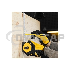 Рулетка 8м х 25мм, двухкомп. корпус, магнитный обрезиненный зацеп Denzel