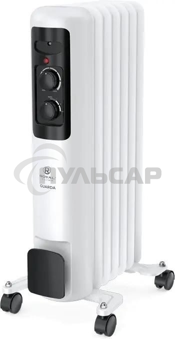 Обогреватель масляный Royal Clima Guarda ROR-GU7-1500M, с терморегулятором, 1500Вт, 6 секций, 3 режима, белый/серый