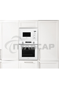 Микроволновая печь встраиваемая Weissgauff HMT-252 белый, 25 л, 900 Вт, переключатели - поворотный механизм/сенсор