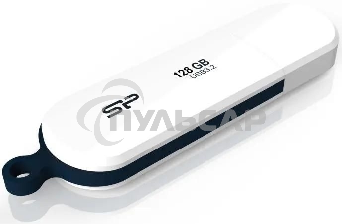 Флешка USB R/W 128 Gb Silicon Power Blaze B32, USB 3.2, белый